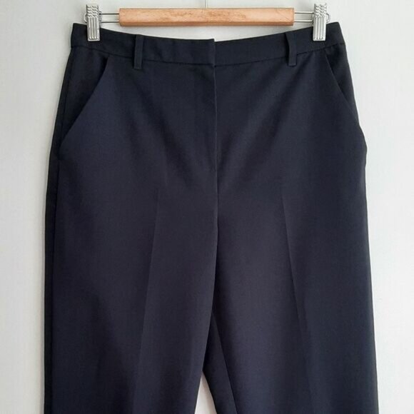 TOPSHOP | Ankle Cropped Dress Pants High Rise Navy Blue Sz 6 - Picture 3 of 9